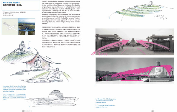 安藤忠雄《Process and Idea》书籍样张:手绘、图纸与建成空间