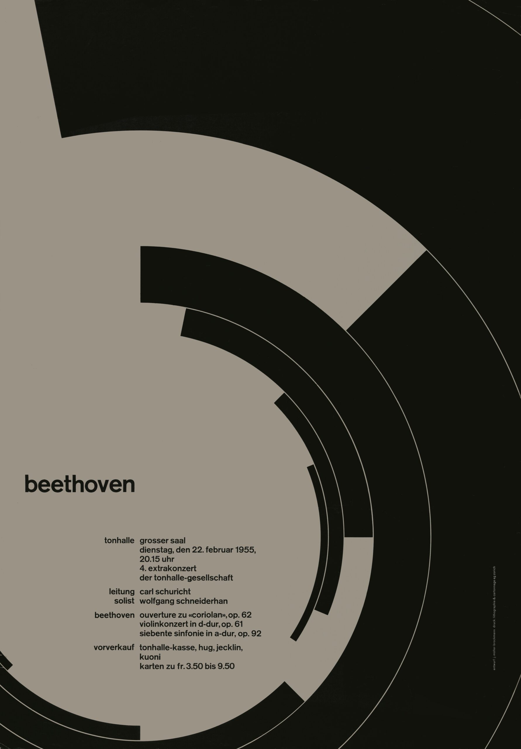 Josef Müller-Brockmann,Beethoven 音乐会海报