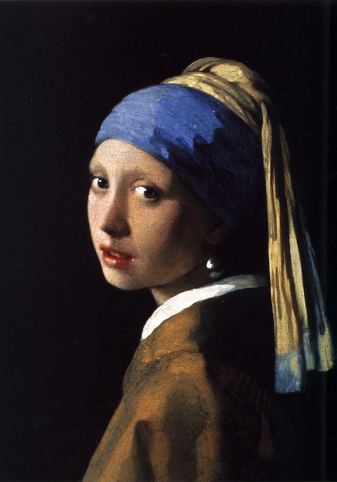维米尔《戴珍珠耳环的少女》(Girl with a Pearl Earring, c. 1665)