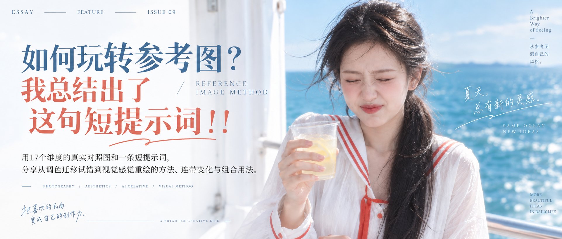 如何玩转参考图?我总结出了这句短提示词!!