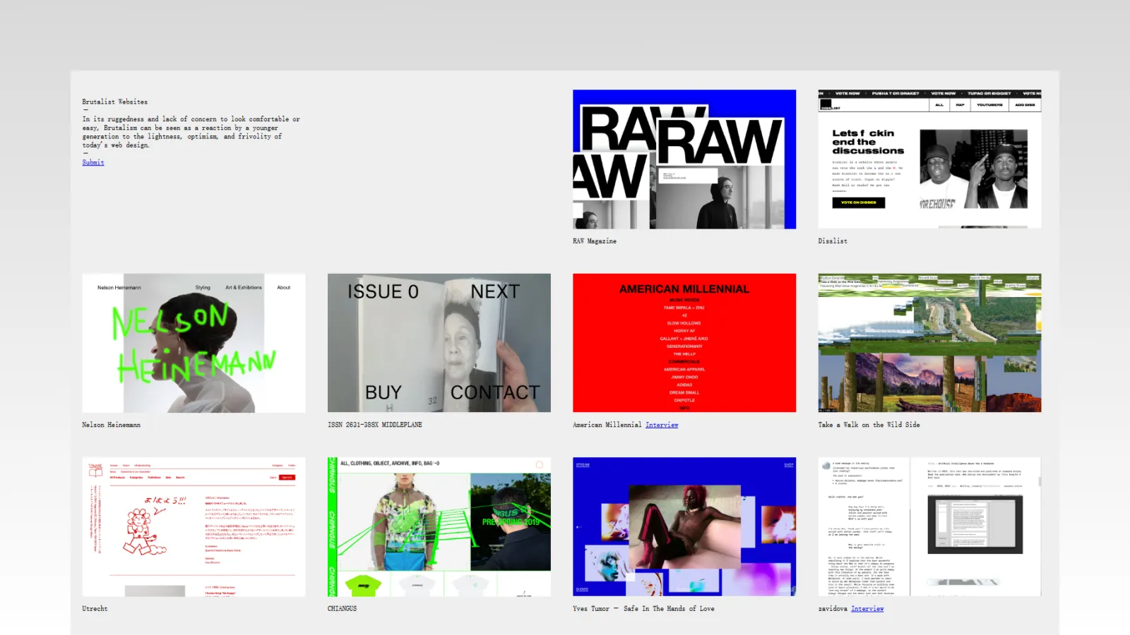 Brutalist Websites