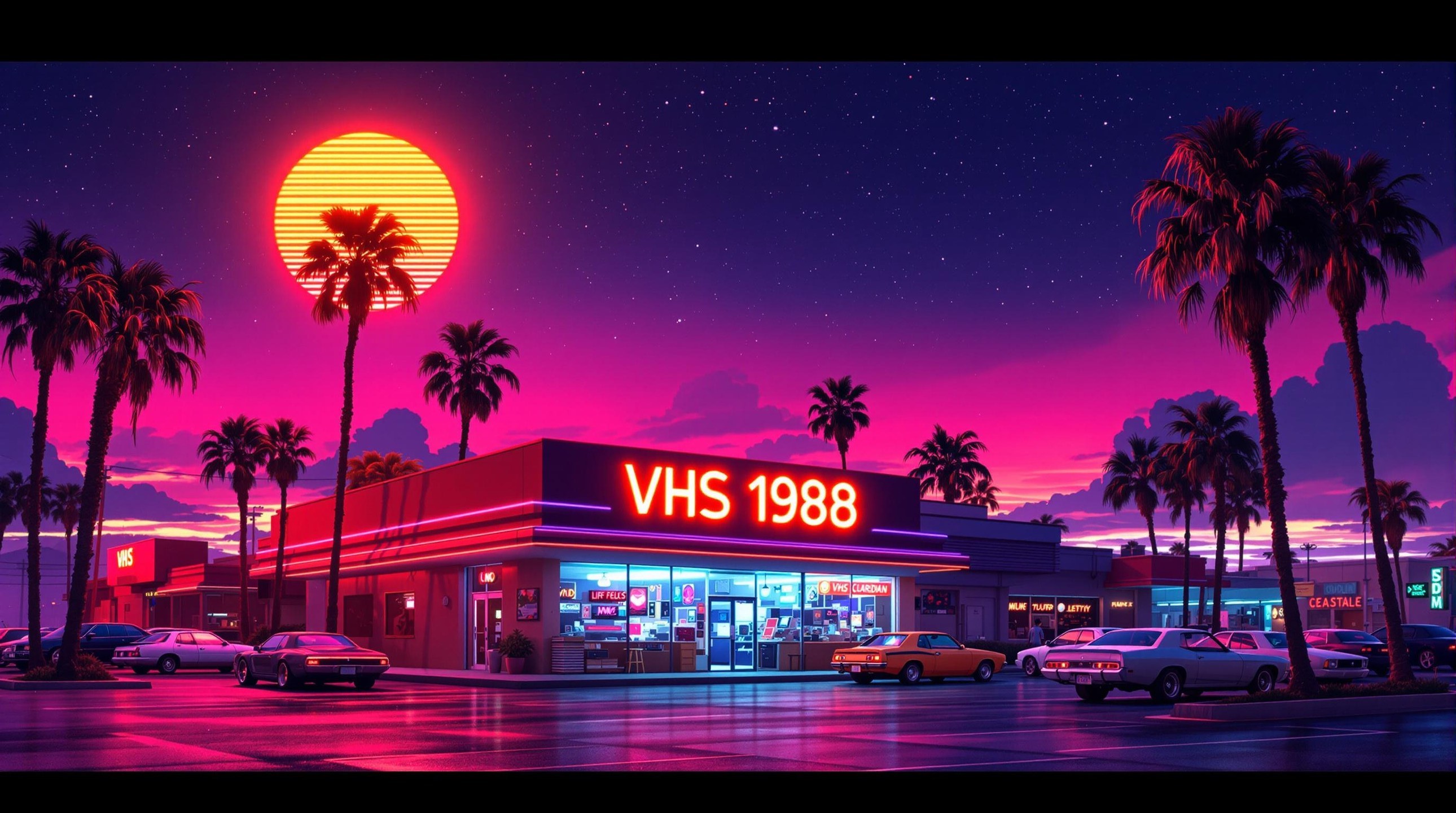 80年代荧光之夜与霓虹美学