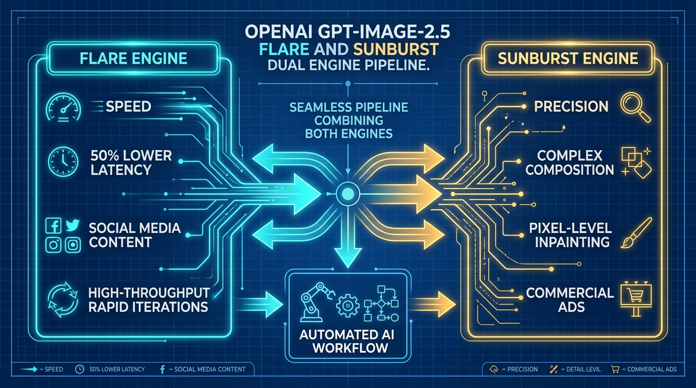 OpenAI GPT-Image-2.5 Flare 与 Sunburst 双引擎架构流水线