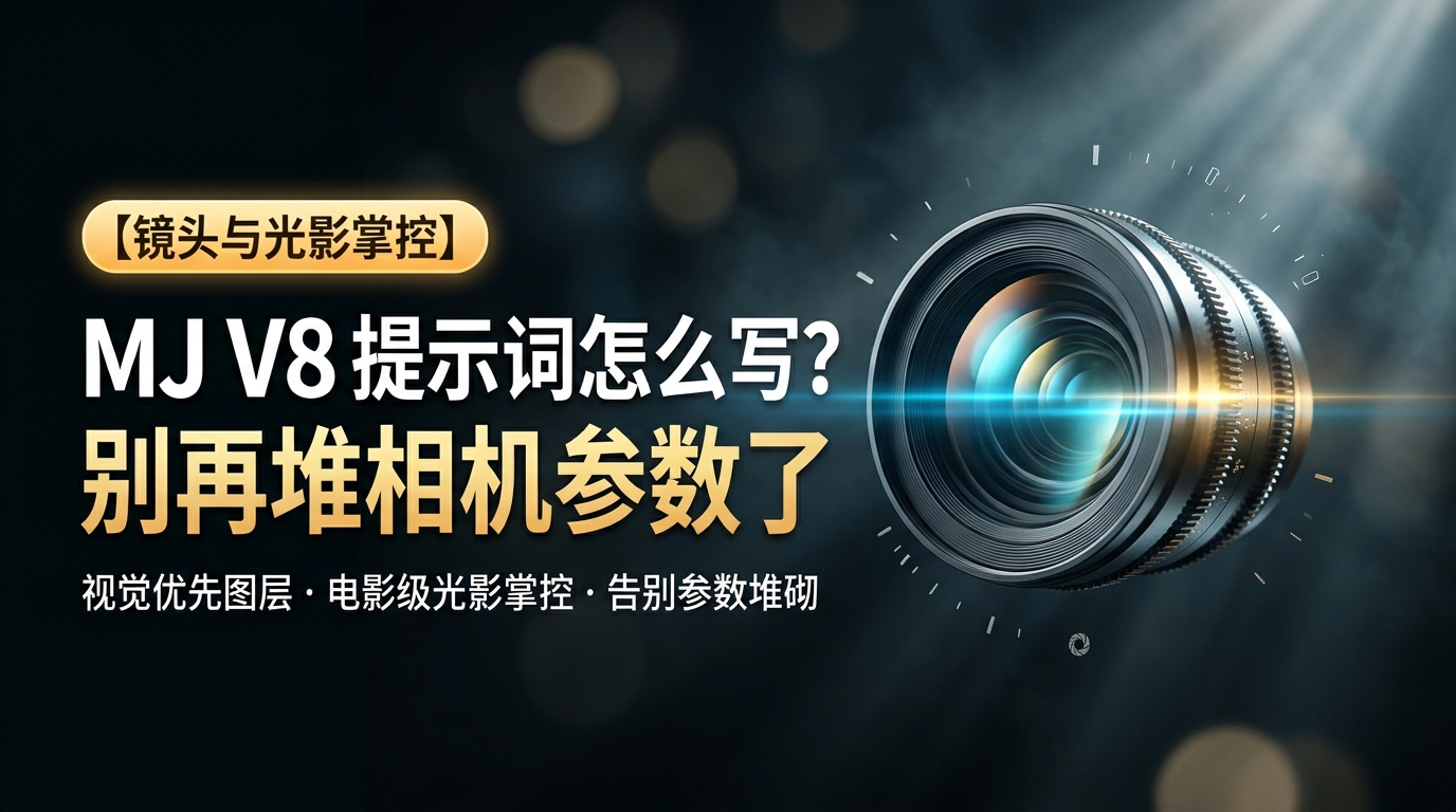MJ V8 提示词怎么写？别再堆相机参数了