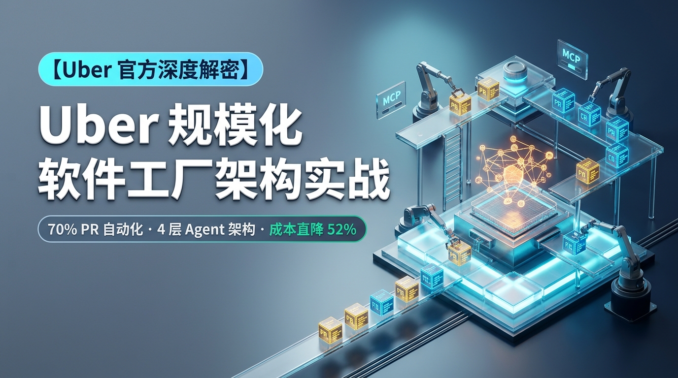 Uber 规模化软件工厂实战：70% PR 自动化下，如何通过 4 层 Agent 架构与成本六因子拆解让 AI 算力支出大幅下降 52%