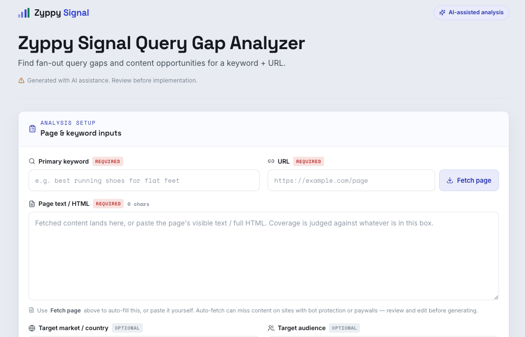 Claude Query Gap Analyzer