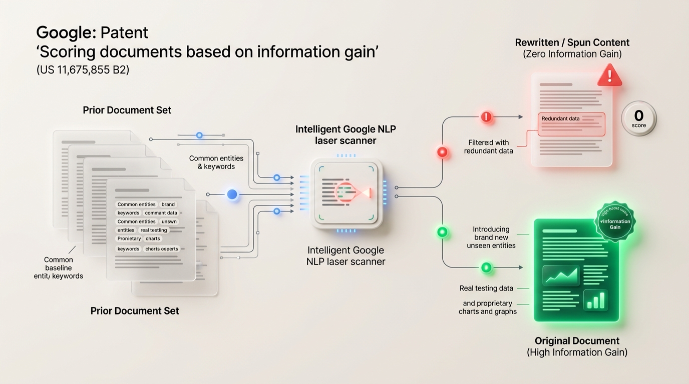 Google 信息增量专利 US 11,675,855 B2 评估流程
